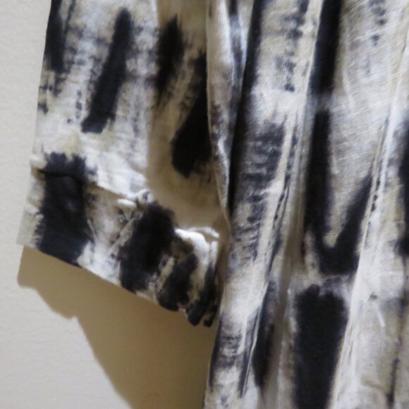 GILDA MIDANI Maria Maxi Dress in Black White Tie Dye Lagenlook Artsy Boho NWT - Picture 14 of 16